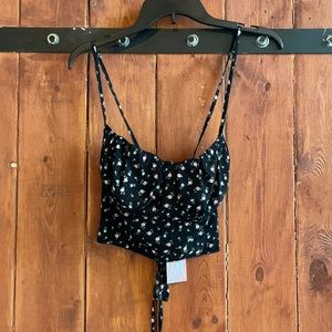 Romwe crop tank with criss cross back